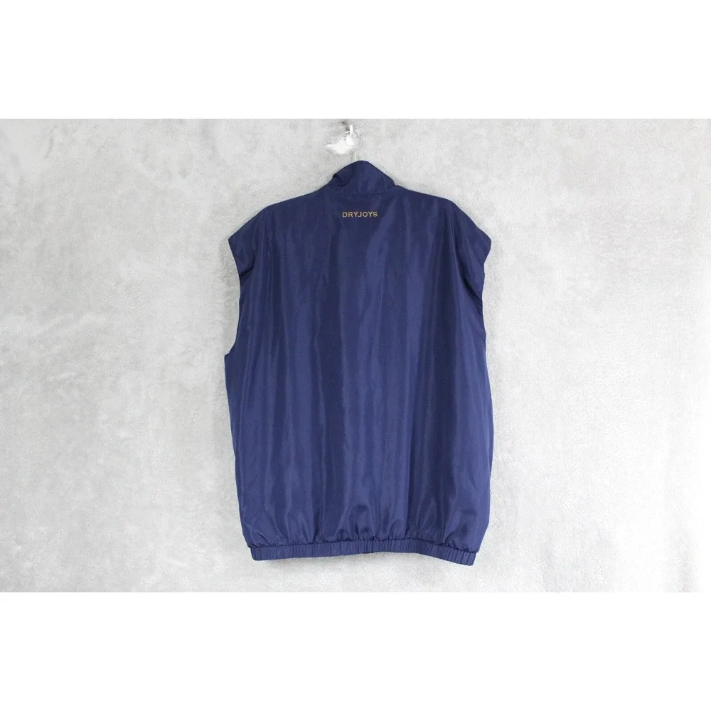 FJ DryJoys Vest‎ Mens L Navy Blue 1/4 Zip Mock Neck Windbreaker Jacket Golfing